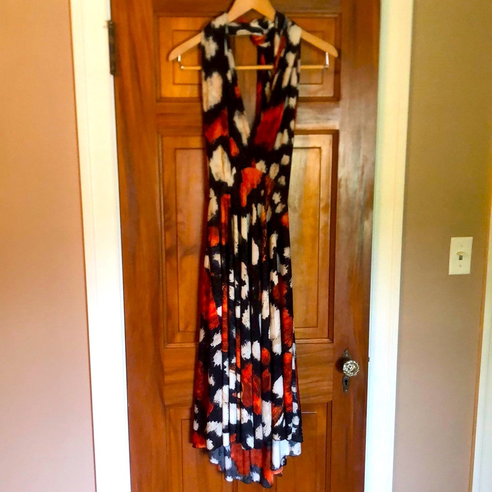 Unique Lapis wrap dress